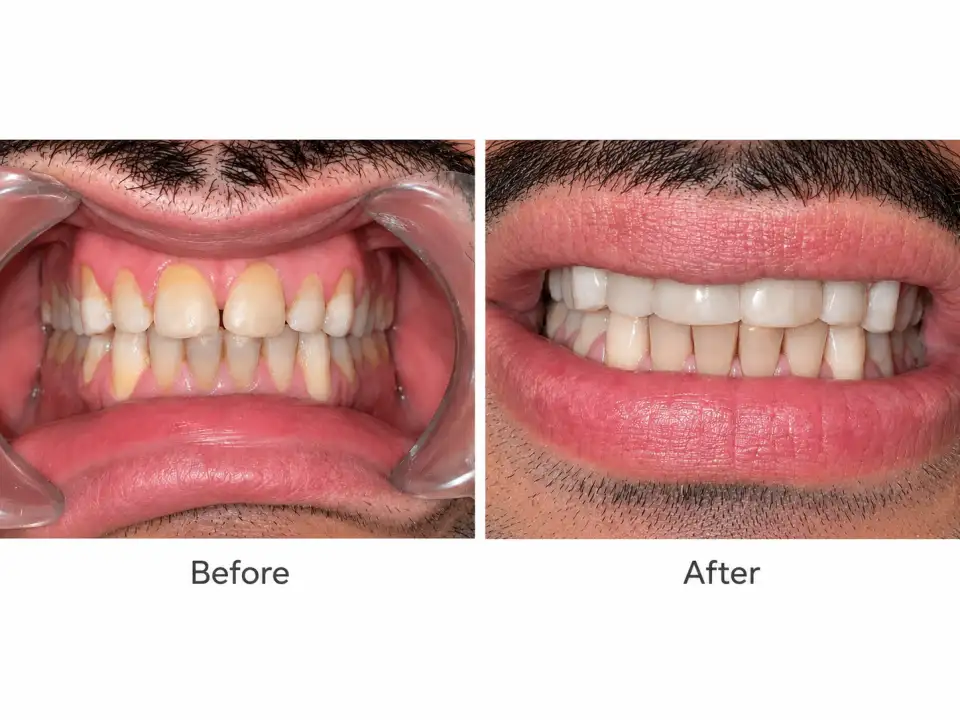 Before and after treatment result