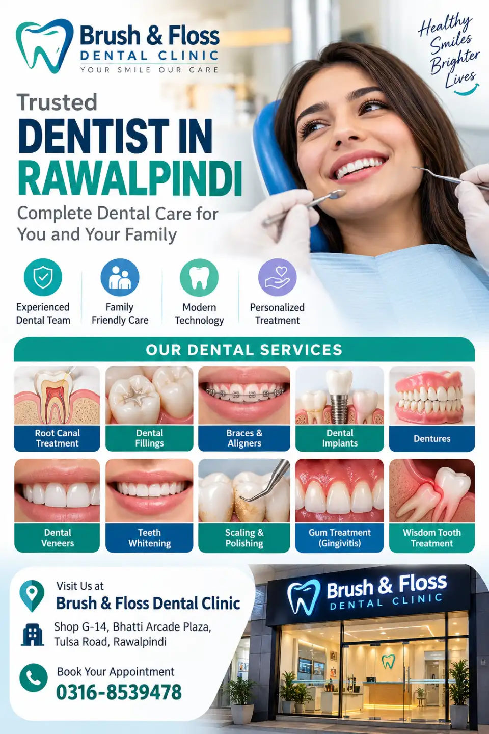 Dentist in Rawalpindi: What Patients Are Searching for and How Brush & Floss Dental Clinic Can Help